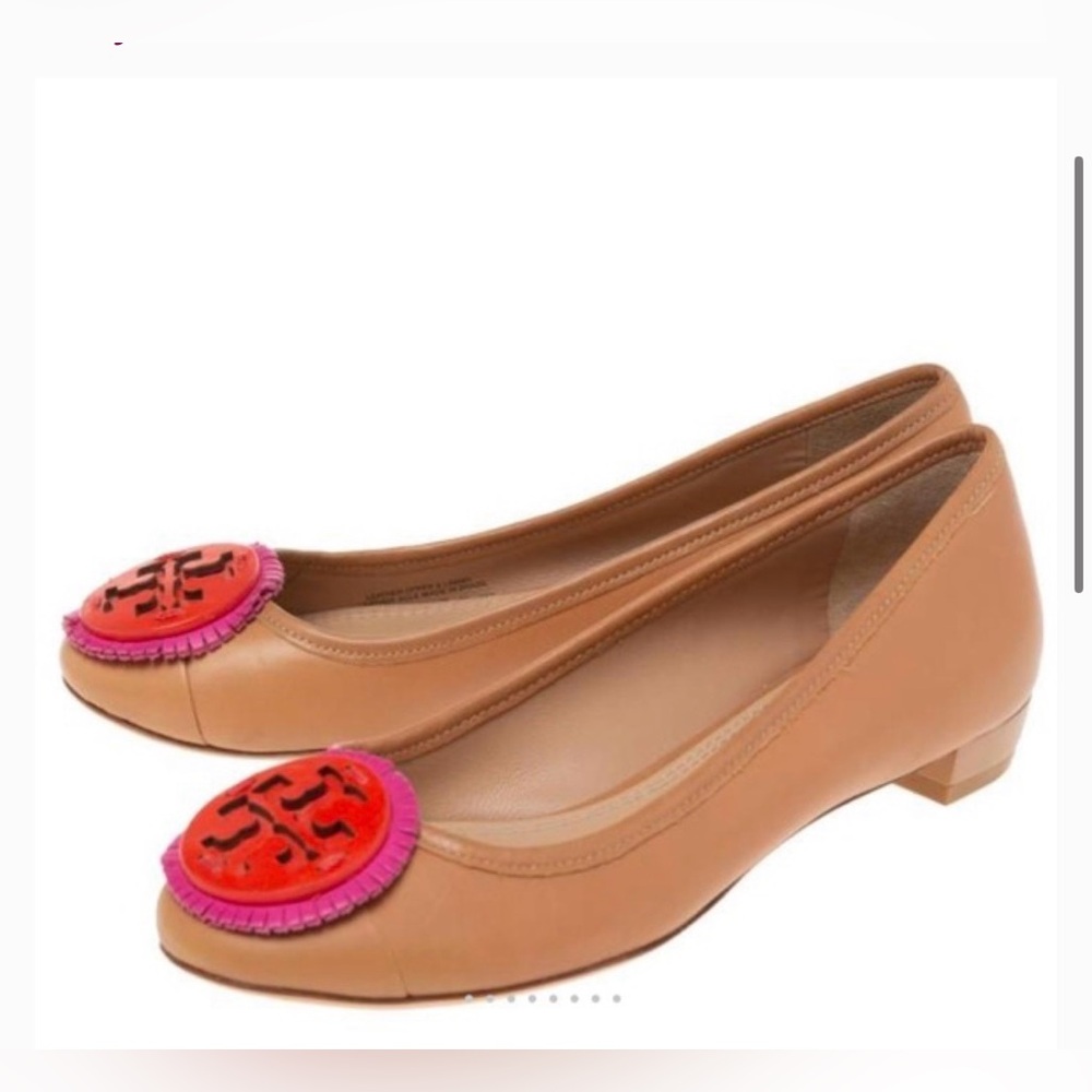 Tory Burch Miller Fringe Ballet Flats in Cypress Size 8.5